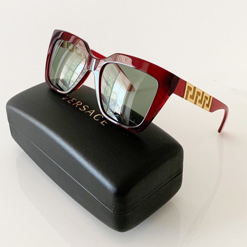 Versace Red Sunglasses - Picture 3 of 13